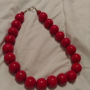 Large Red Bead necklace